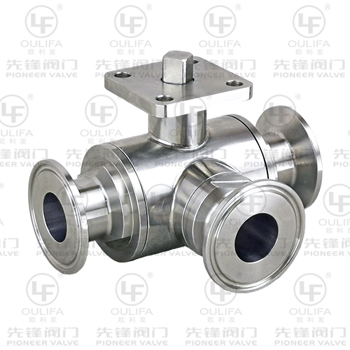 Sanitary Tri-Clamp 3-Way Ball Valve WQ48F-10P